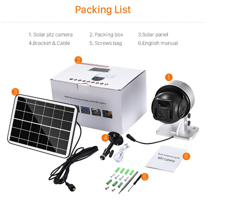 Solar Powered Wireless WiFi Camera
