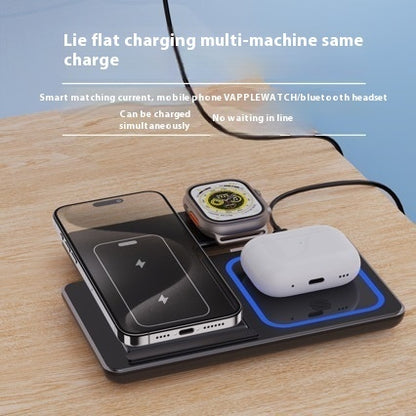 15W 3 In 1 LED Fast Wireless Charger Stand